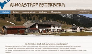 Almgasthof Esterberg Webseite